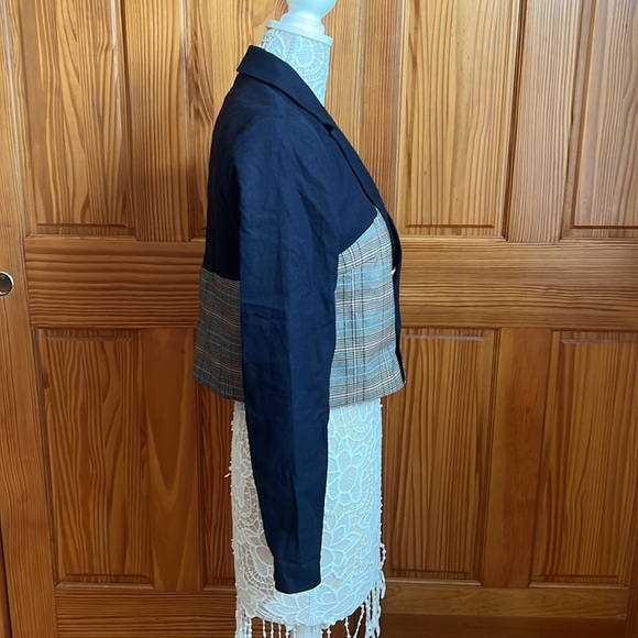 NWT Anthropologie Dolan Fabric Mix Corset Blazer - Picture 9 of 12